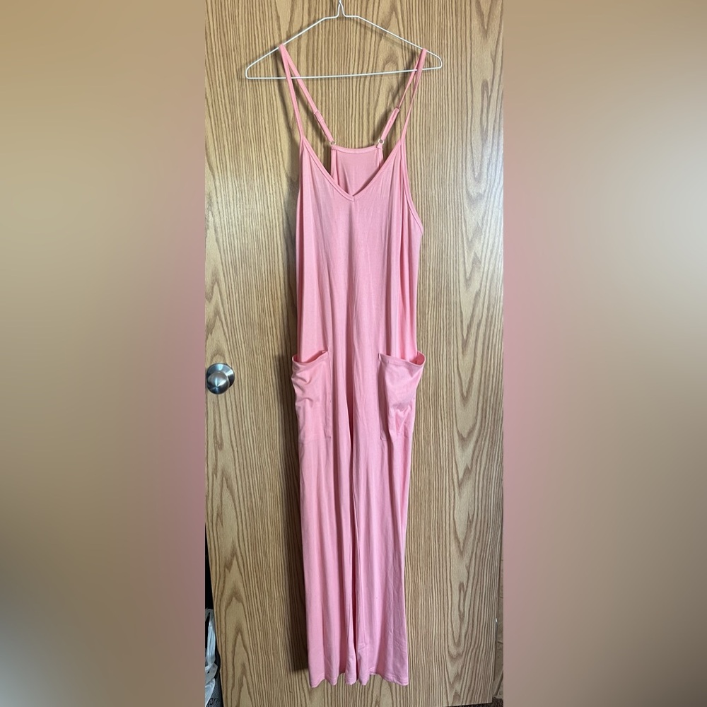 Pink Sleeveless Jumpsuit/Romper